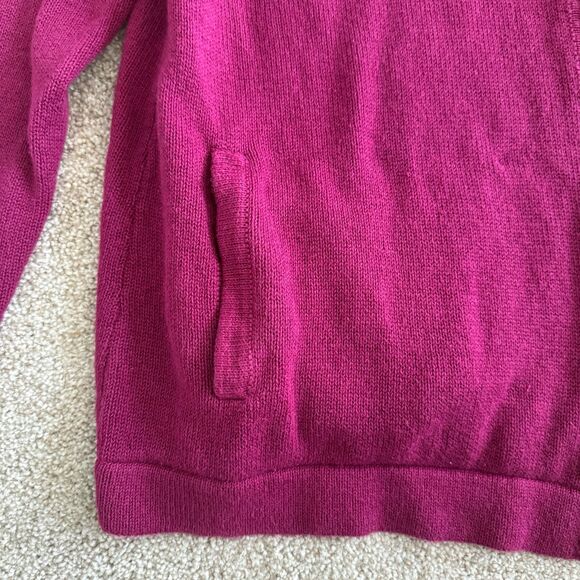 Breckenridge Cardigan Fair Isle Nomad Sweater 3 Button Magenta Purple Small - Picture 6 of 9